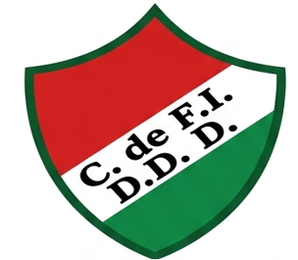 Escudo versión 2: C. de F.I. D.D.D. en rojo, blanco y verde